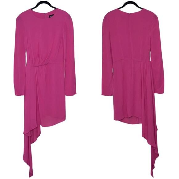 Bardot Pink Stilla Asymmetrical Drape Dress Woman's size 2/XXS Formal Prom Dance - Picture 15 of 15